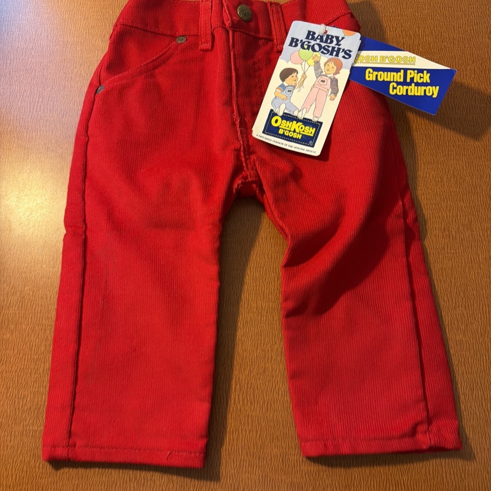 Vintage Baby B'Gosh's Western Jean Ground Pick Corduroy New Old Stock 12 Months